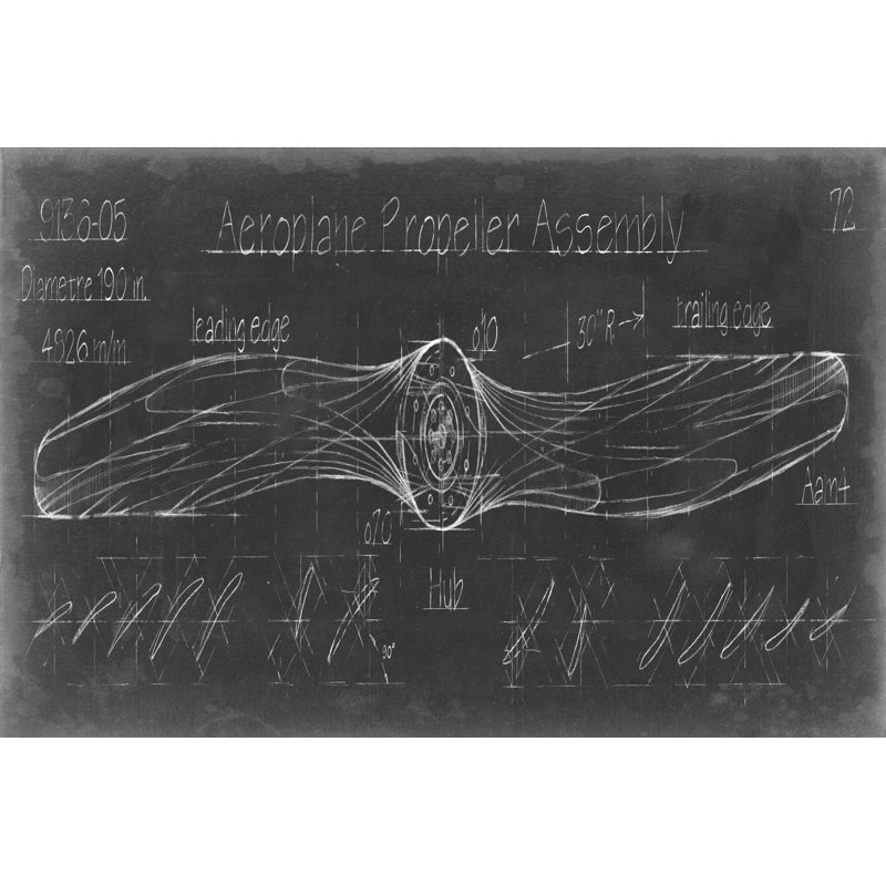 Propeller Diagram by Ethan Harper - Wrapped Canvas Print, 30cm H x 46cm W x 3.8cm D