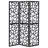 Black 3-Panel Folding Screen