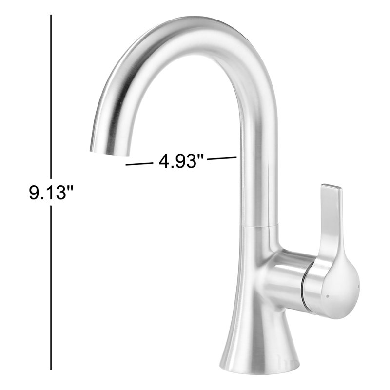 BSH11 Single Hole Bathroom Faucet with Drain Assembly, Brushed Gold