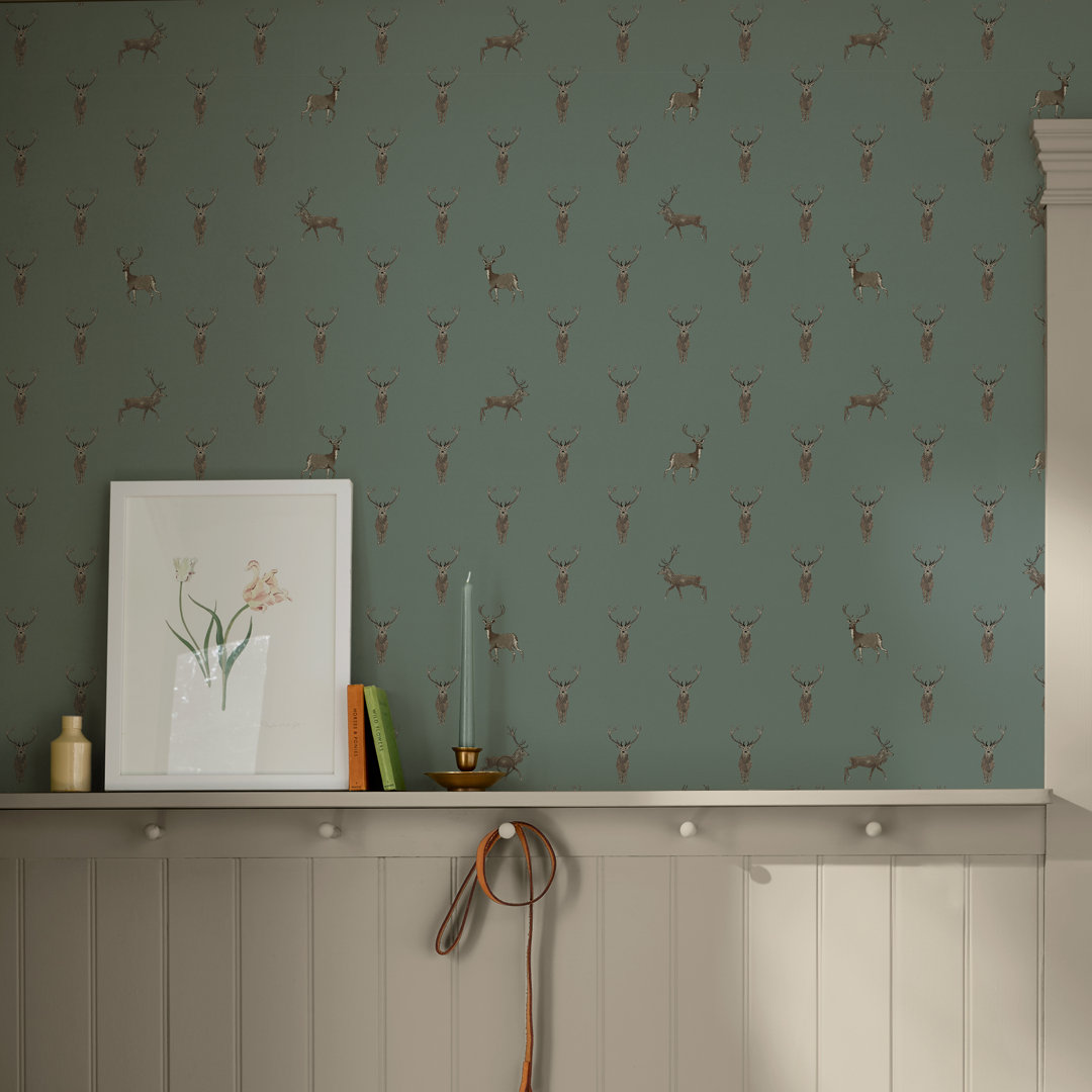 Sophie Allport Highland Stag Rutland Stone Wallpaper