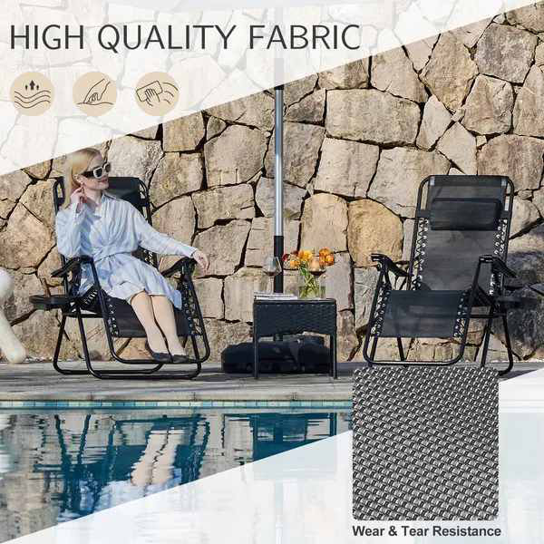 Ensemble de 2 chaises longues Zero Cravity