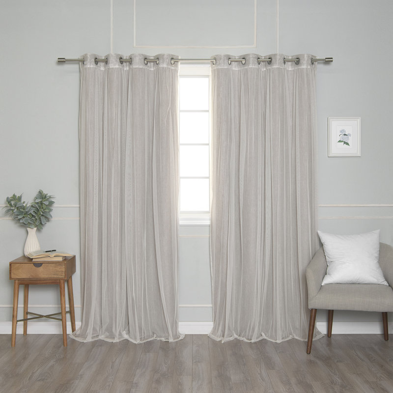 Paire de rideaux occultant Blinni, Naturel, L 52 po x L 96 po