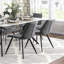 Ensemble de table de salle à manger moderne 5 pièces avec 4 chaises de salle à manger grises-328711099