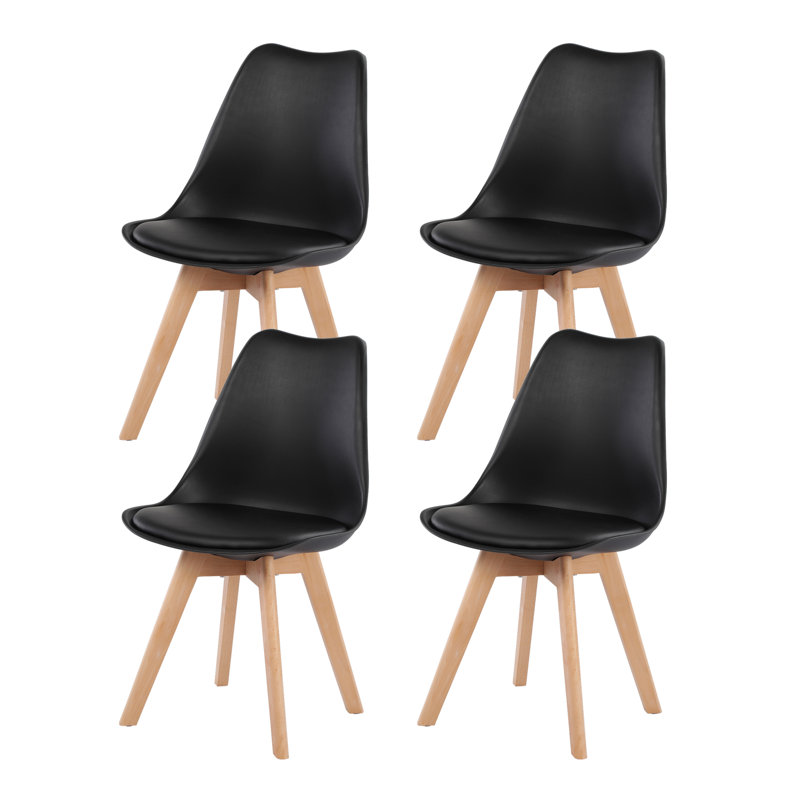 Nero Upholstered Side Chair, Black