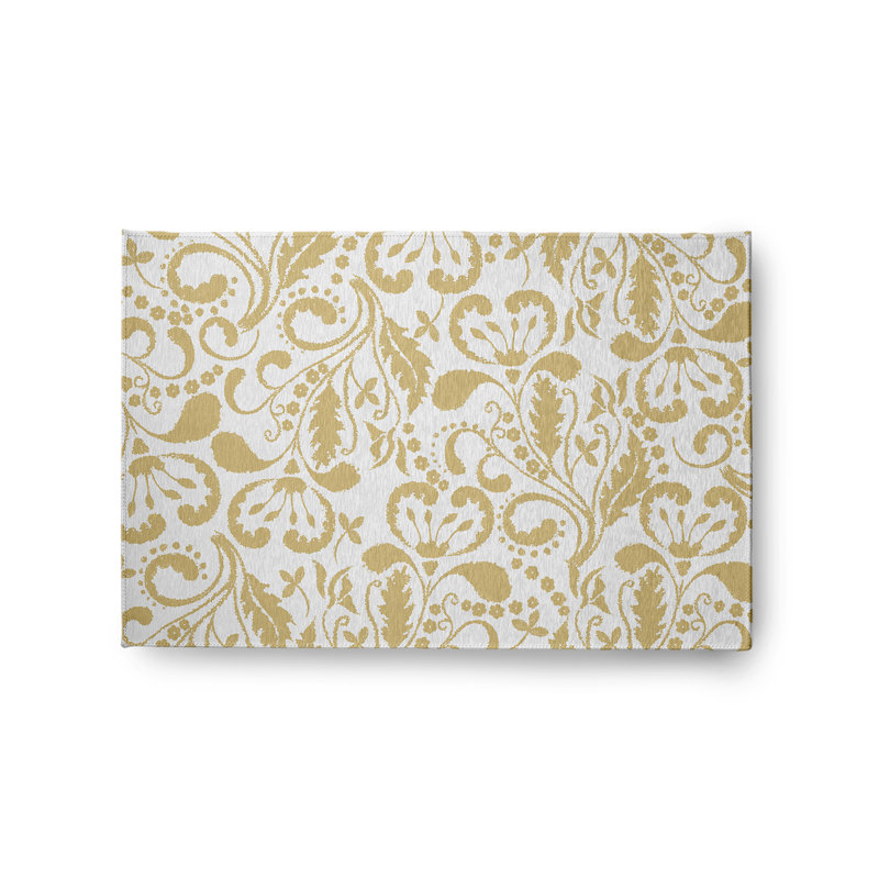 Tapis intérieur / extérieur en chenille tissé à la machine Azaneth, Rectangle 2 pi x 3 pi