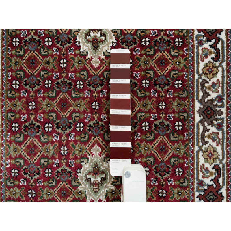 2'x8'2" Red Tebraz Medallion Design 175 KPSI Wool Hand Knotted Runner Rug 493D89880A58419D80F28C04EE05765B