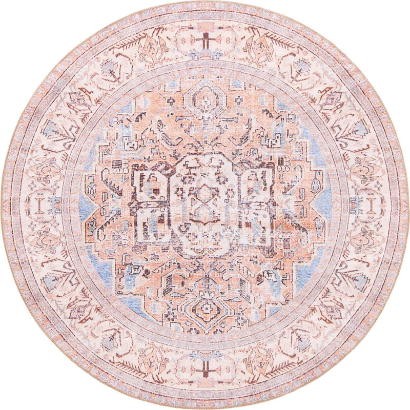 Chenille Geometric Indoor Rug, Round 3'6"