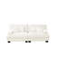 Chenille nuage blanc pour la maison - 2 places avec coussins décoratifs