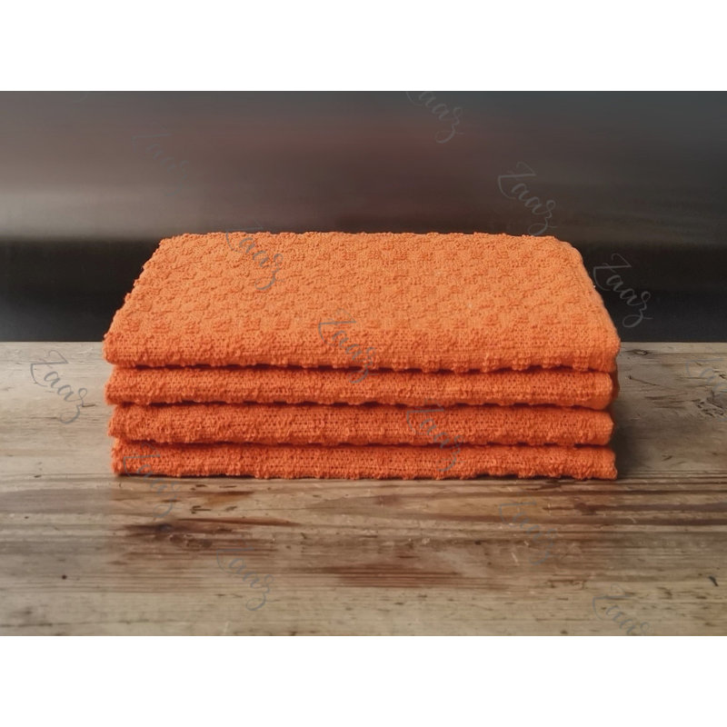 Cotton Jacquard Tea Towel Kitchen Towel, Terracotta