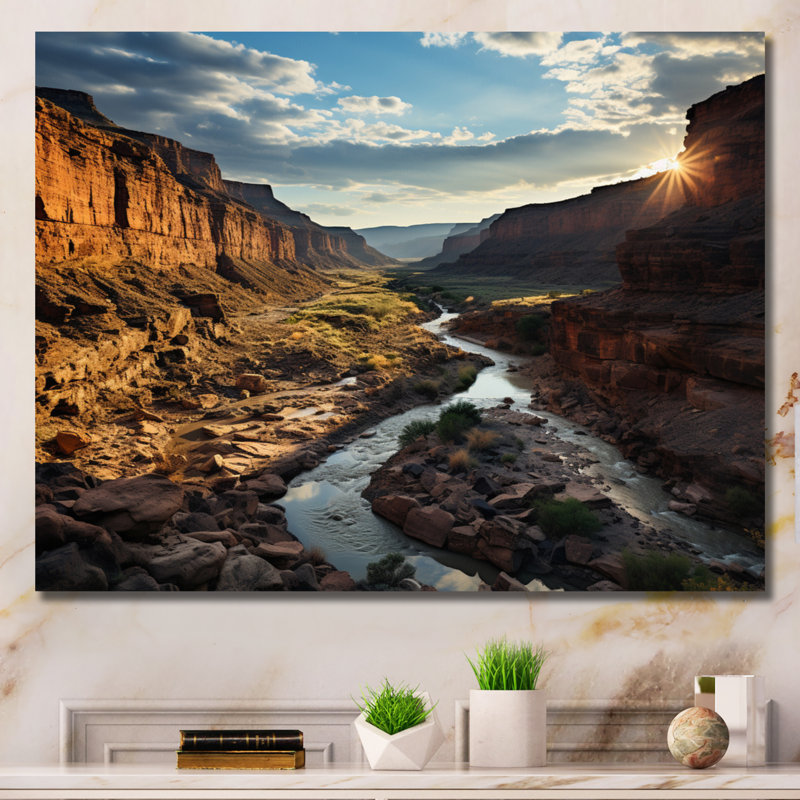 Canyon Canyon III sur toile, H 24 po x l 32 po x P 1 po, Toile tendue