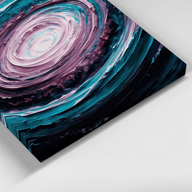 «Space Ring», art mural gris sur toile