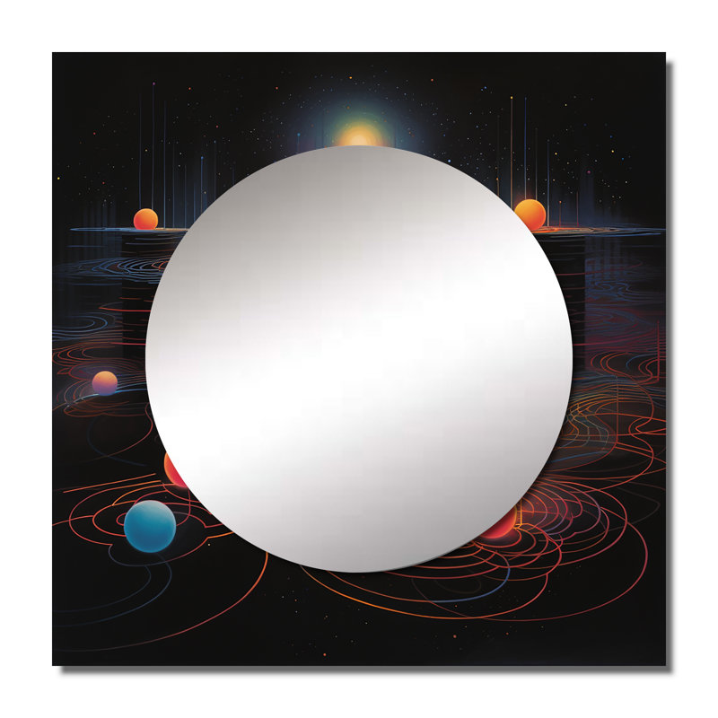 Hjalmer - Abstract Square Mirror For Wall Art Decor, 36" x 36"