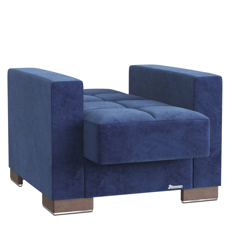 Fauteuil convertible 3-en-1 Annalice Armada, Microfibre bleue