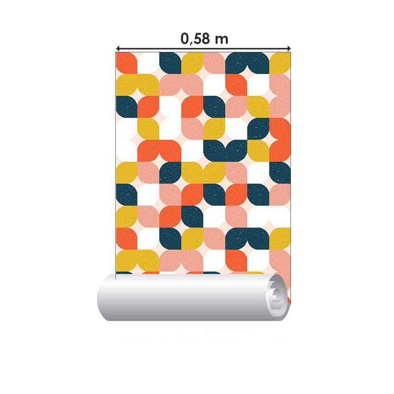 Rouleau de papier peint adhésif Ahsanul, L 126 po x l 24 po