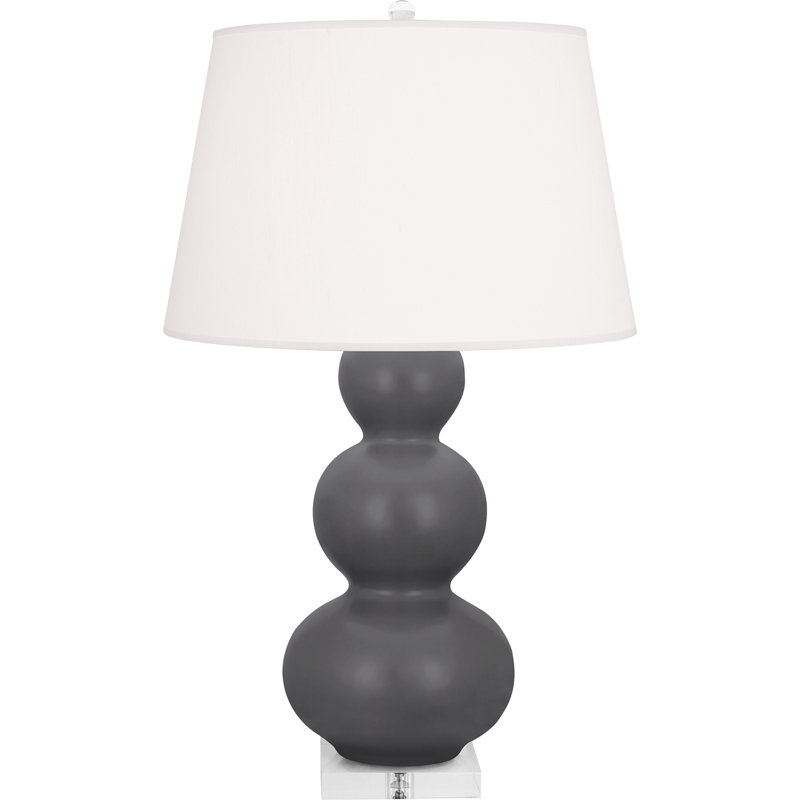 Triple Gourd Table Lamp, Matte Ash