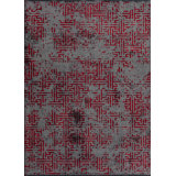 Rapture Gray/Red Luxury Area Rug