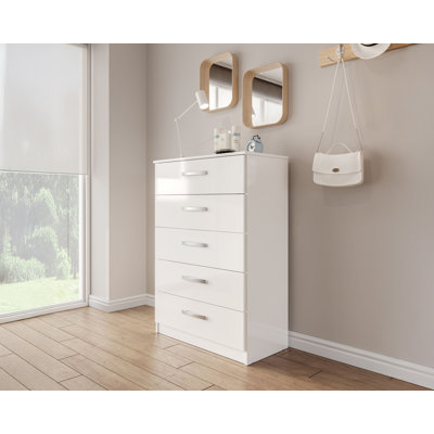 Marquitta 194.56cm W 5 - Drawer Chest of Drawers