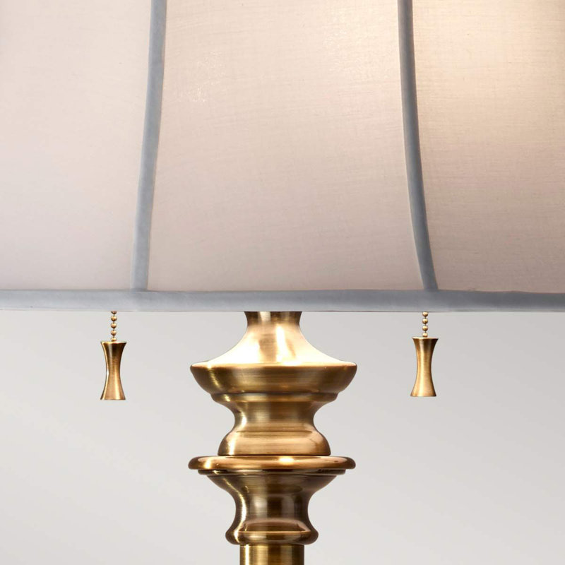 Harriette 157.5cm Traditional Floor Lamp, Bali Brass