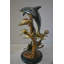 Dolphin With Three Turtles Bronze Statue Fountain - Size: 23"L X 22"W X 35"H.