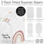 Ensemble de 2 draps-housse pour bébé Boho Rainbow par Sweet Jojo Designs