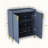 Blue Wine Bar Cabinet with Adjustable Shelf-774037900