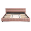 Lit confortable très grand avec tiroir de rangement rose - Confort moderne recouvert d'une chambre à coucher soignée-322354062