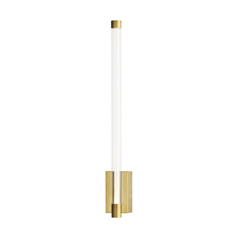 Phobos 1 - Light LED Armed Sconce, Natural Brass