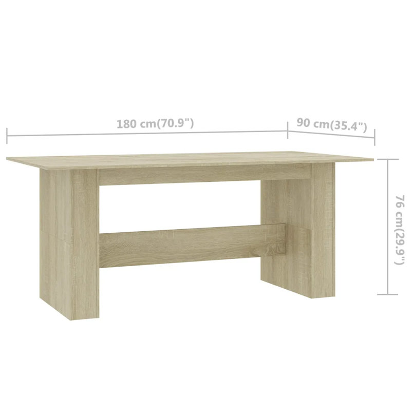 Aelia Dining Table, Sonoma Oak