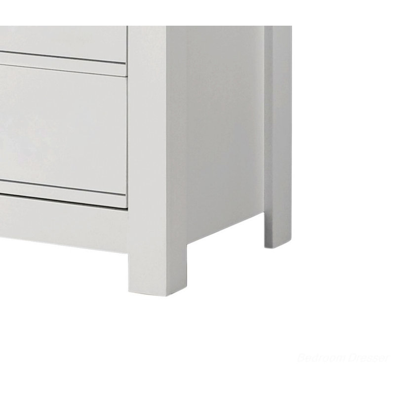 Petite commode, commode 5 tiroirs, commode blanche