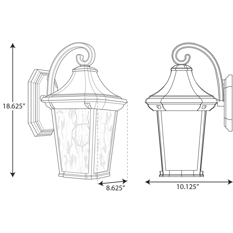 Bertold Wall Light, 18.63" H x 10.13" W x 12.5" D