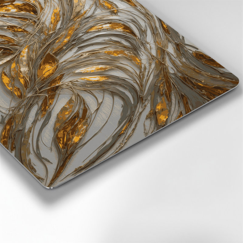 «Lyrical Abstraction 37», art mural gris en métal