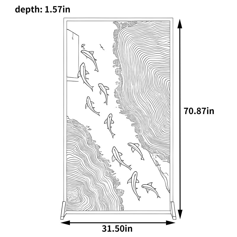 Conney, 70.87" H x 31.5" W x 1.57" D