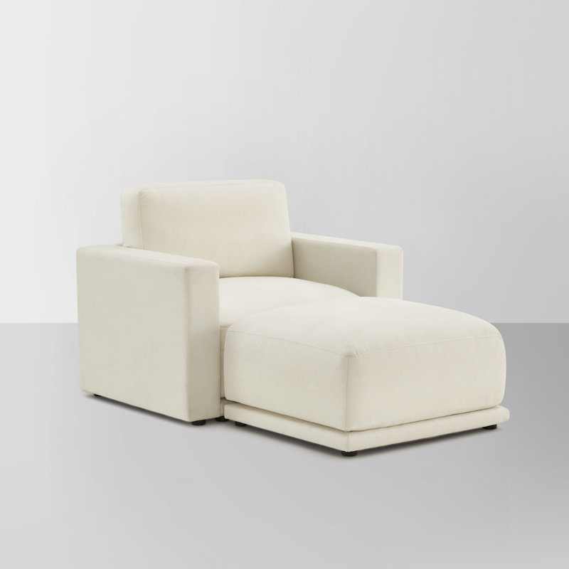 Fauteuil d'appoint avec repose-pieds Libbna