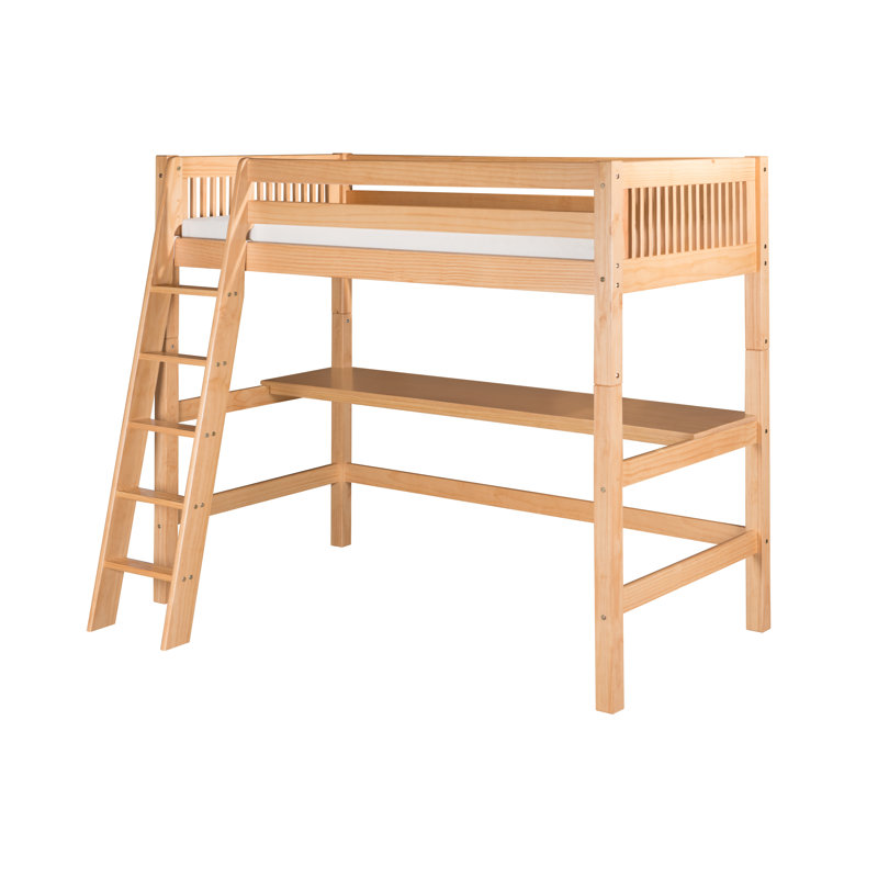 Friedemar Kids Twin Loft Bed, Natural