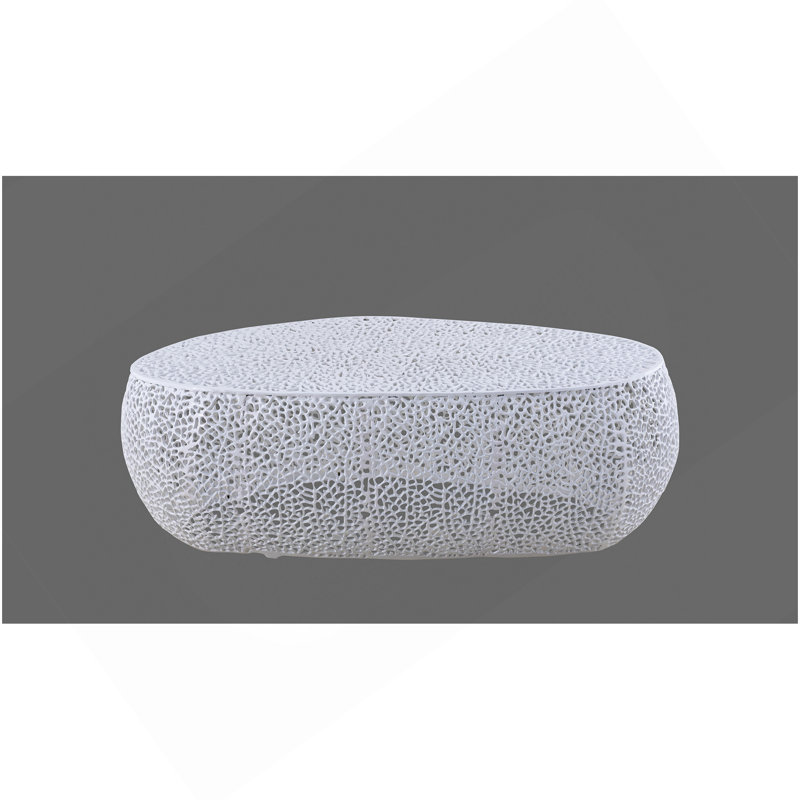 Table basse ovale blanche, Blanc