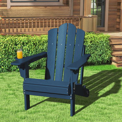 Kahn Folding Adirondack Chair with Cup Holder