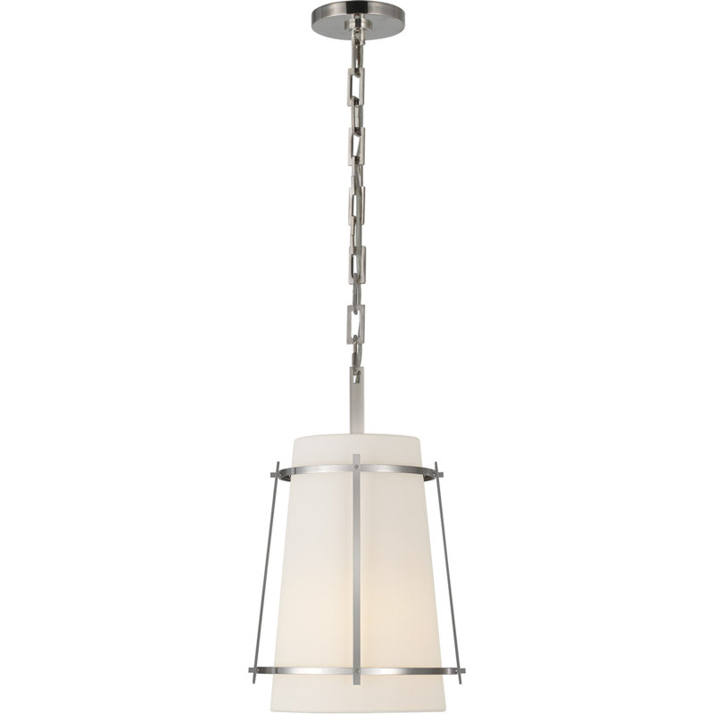 Carrier and Company Callaway Small Hanging Shade, Polished Nickel, 23.5" H x 14.5" W x 14.5" D