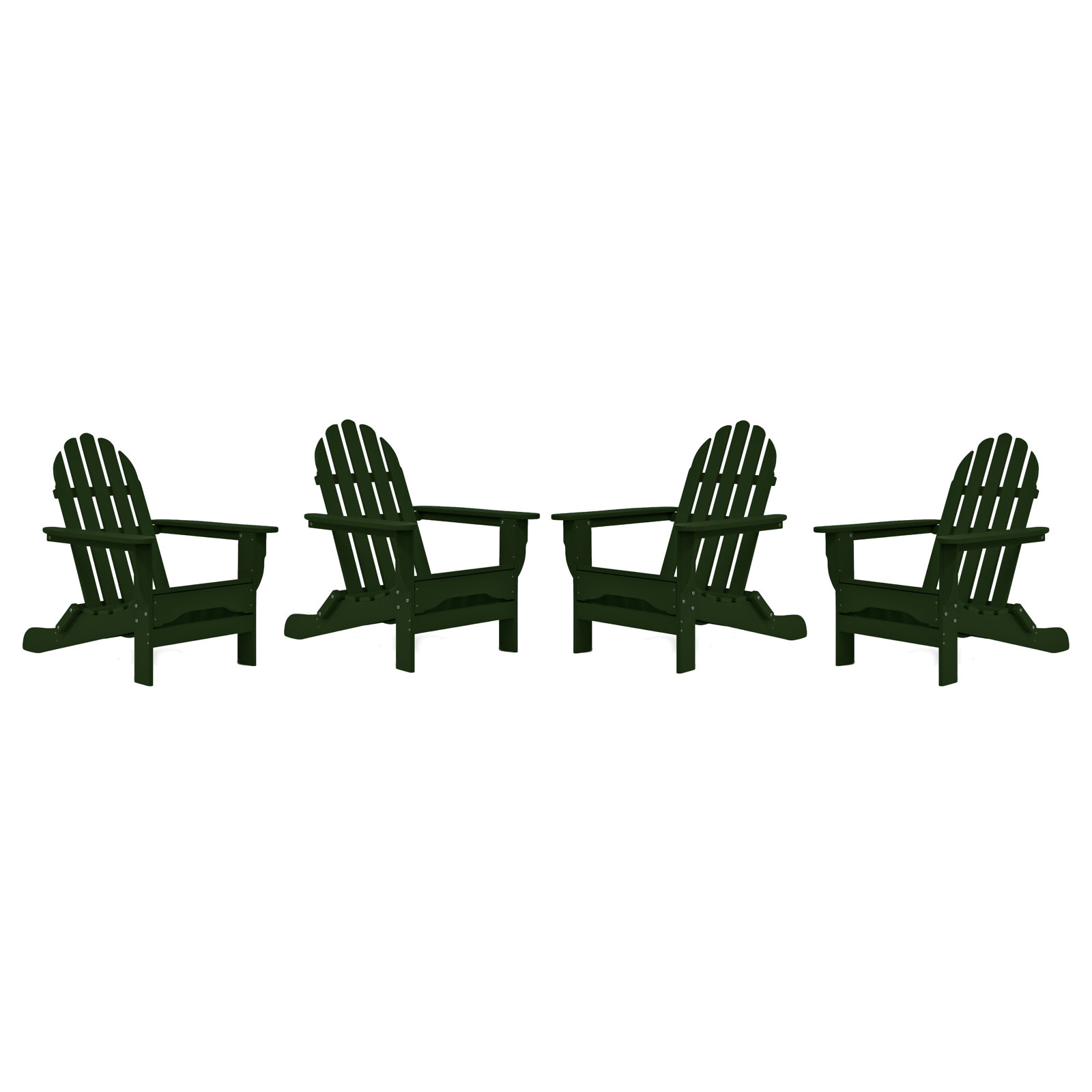 Brunt Outdoor Adirondack Set, Forest Green