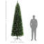 Sapin de Noël artificiel non éclairé avec branches réalistes et base en acier-119278212
