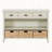 Vintage Console Table with Water Hyacinth Woven Baskets-1540569788