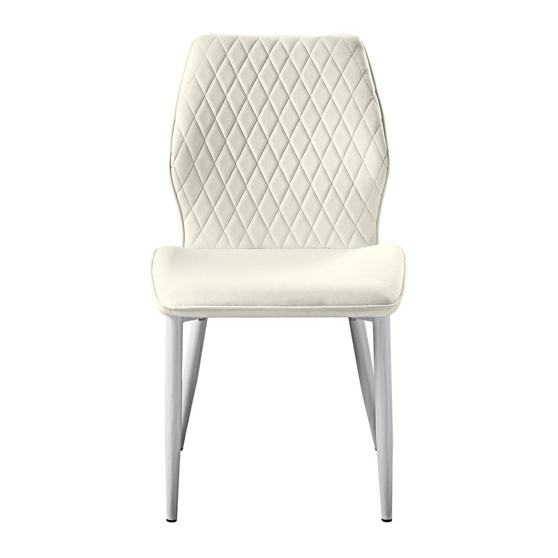 Chaises de salle à manger rembourrées (ensemble de 2), Beige