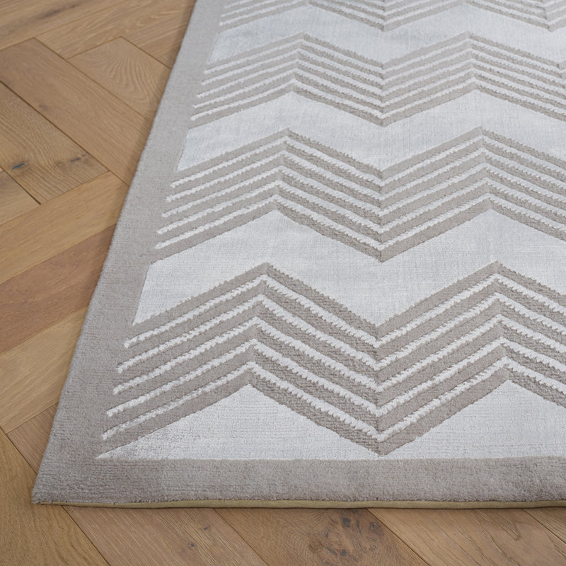 Ralph Lauren Monroe Chevron Wool, Viscose Chevron Rug, Rectangle 8' x 10'