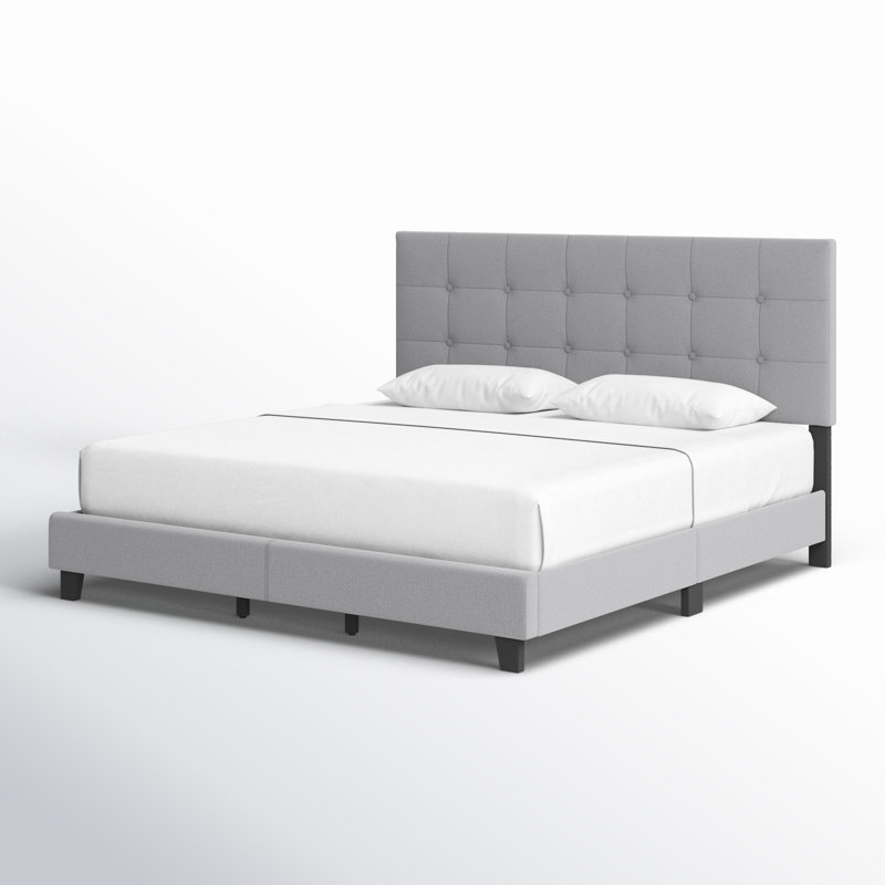 Anding Upholstered Slat Bed, Glacier, King