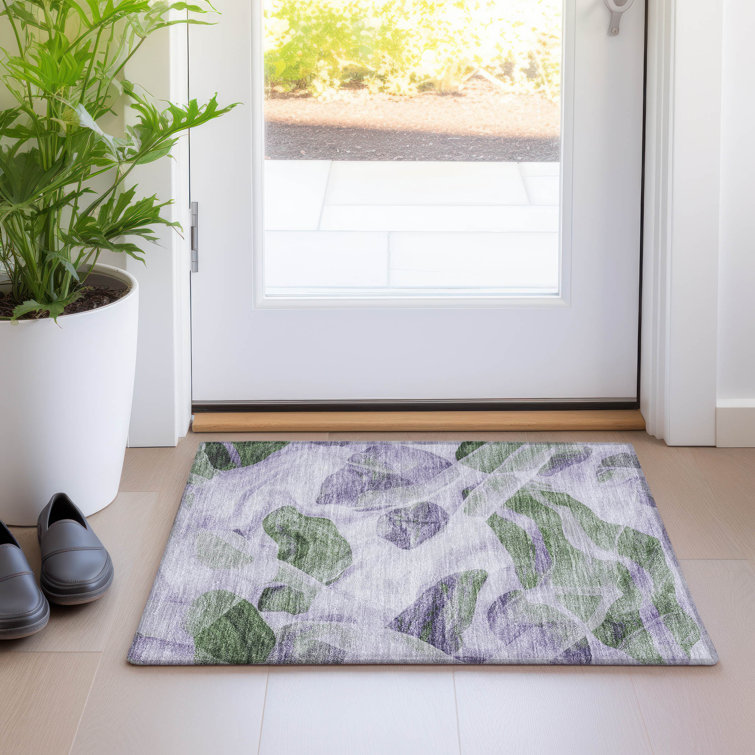 Machine Washable Indoor/Outdoor Chantille Lavender Rug