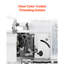 Machine à coudre surjeteuse Serger, 1250 points par minute, capacité de fil 2-3-4, alimentation différentiel réglable 0,7-2, avec bras libre et lumière DEL, machine à coudre pour divers tissus, blanc