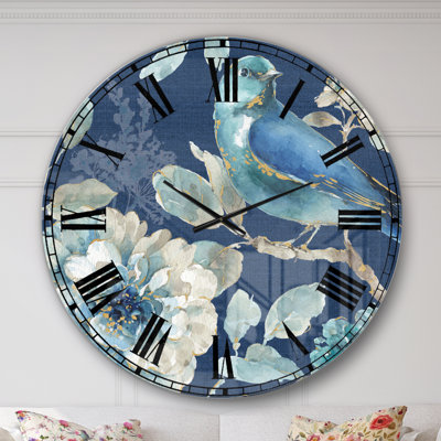 Indigold Bird Cottage Family III - Horloge murale traditionnelle