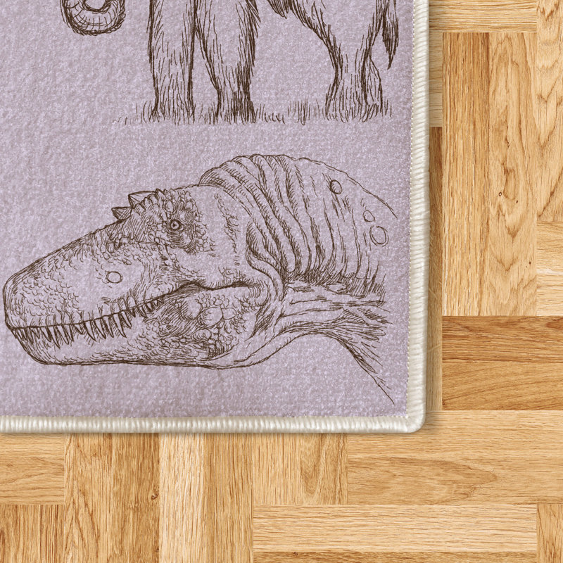 Tapis décoratif en fibres de polyester à haute densité Mesvin, Rectangle 2 pi 5 po x 5 pi