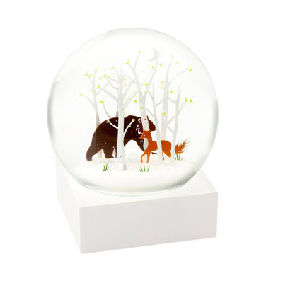 Fox And Bear Snow Globe