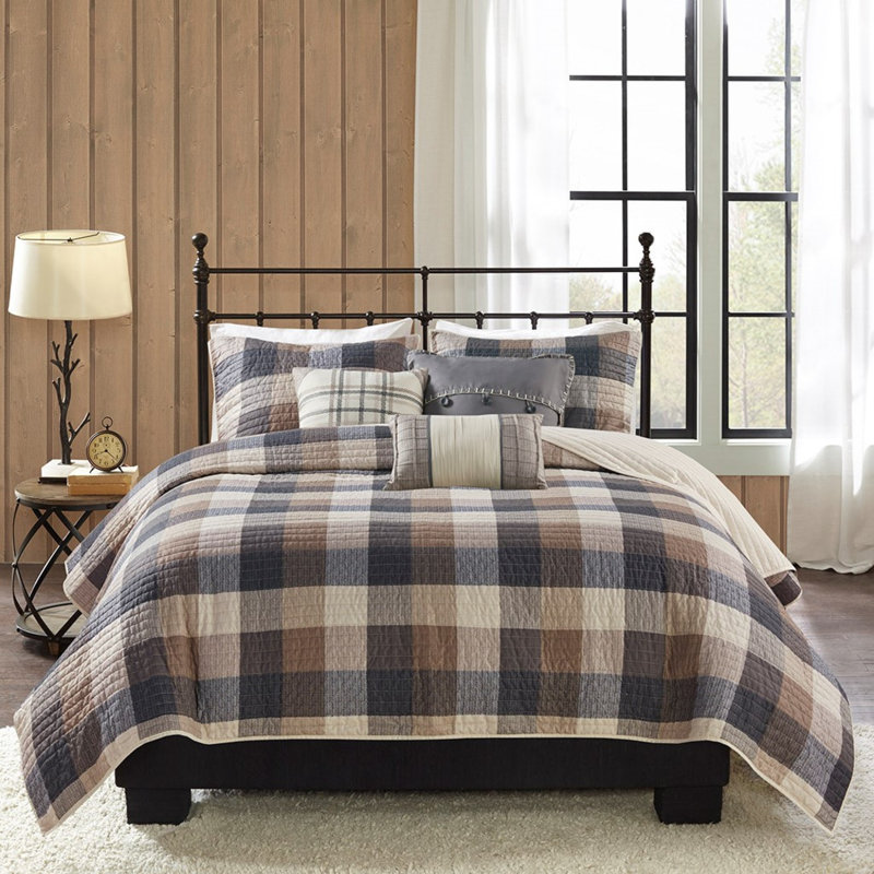 Ensemble de literie matelassée en polyester luxueux pour chalet rustique