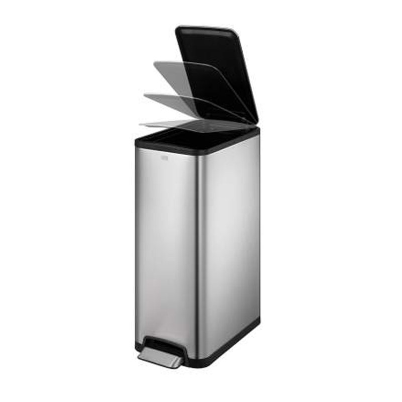 Steel Step On Kitchen Trash Can - 9.9 Gallons